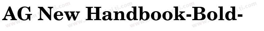 AG New Handbook-Bold字体转换